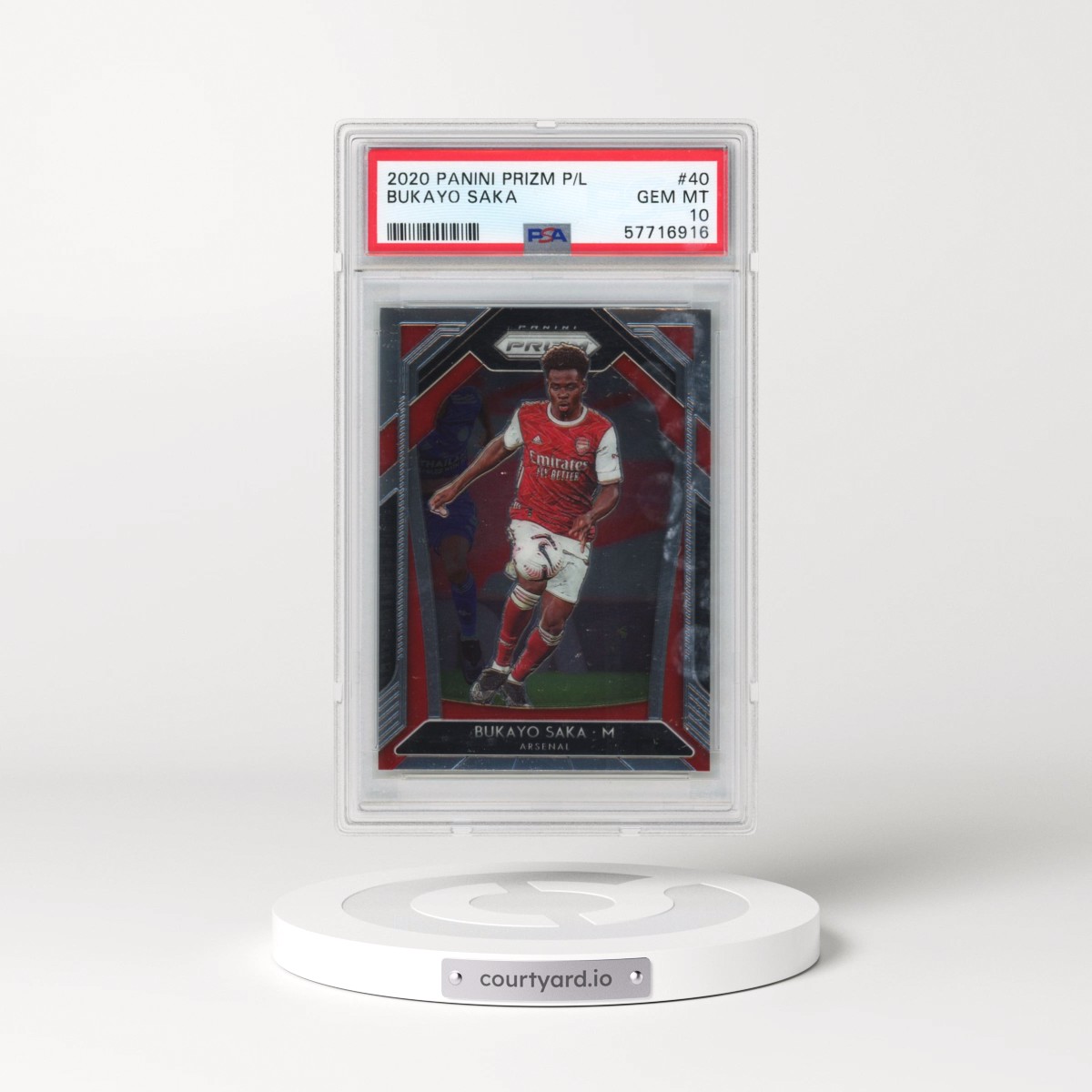 2020 Bukayo Saka - Soccer Panini Prizm Premier League PSA 10 GEM MINT